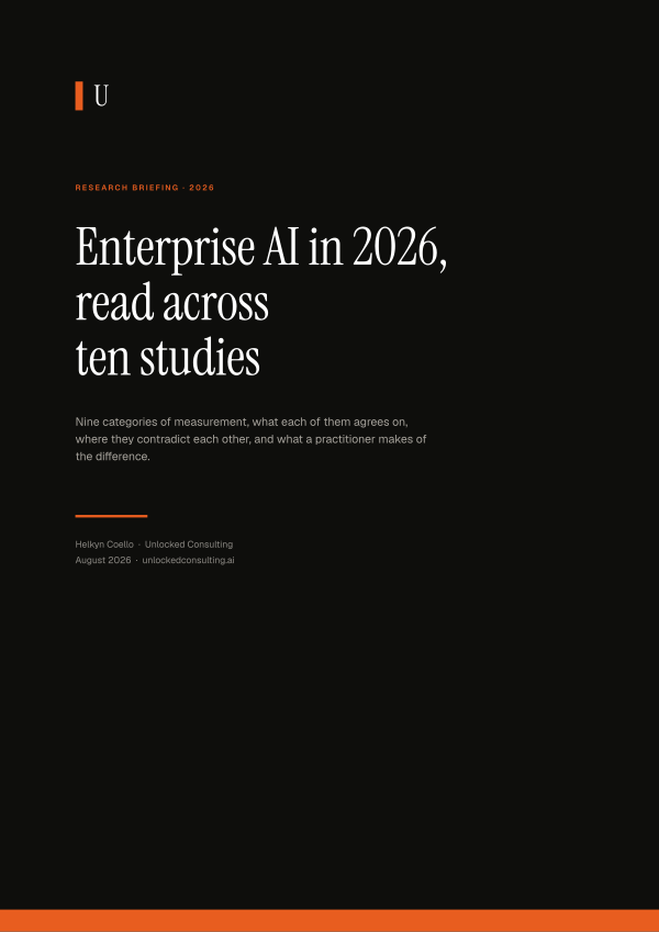 Cover of Enterprise AI in 2026, read across ten studies